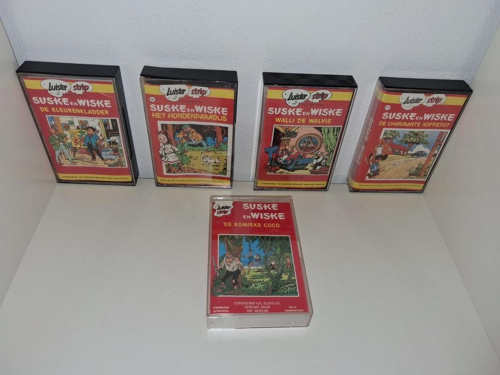 Suske en Wiske Luisterstrips - 6 Cassettes, Cd's en Dvd's, Cassettebandjes, Gebruikt, Kinderen en Jeugd, Origineel, Standaard Uitgeverij