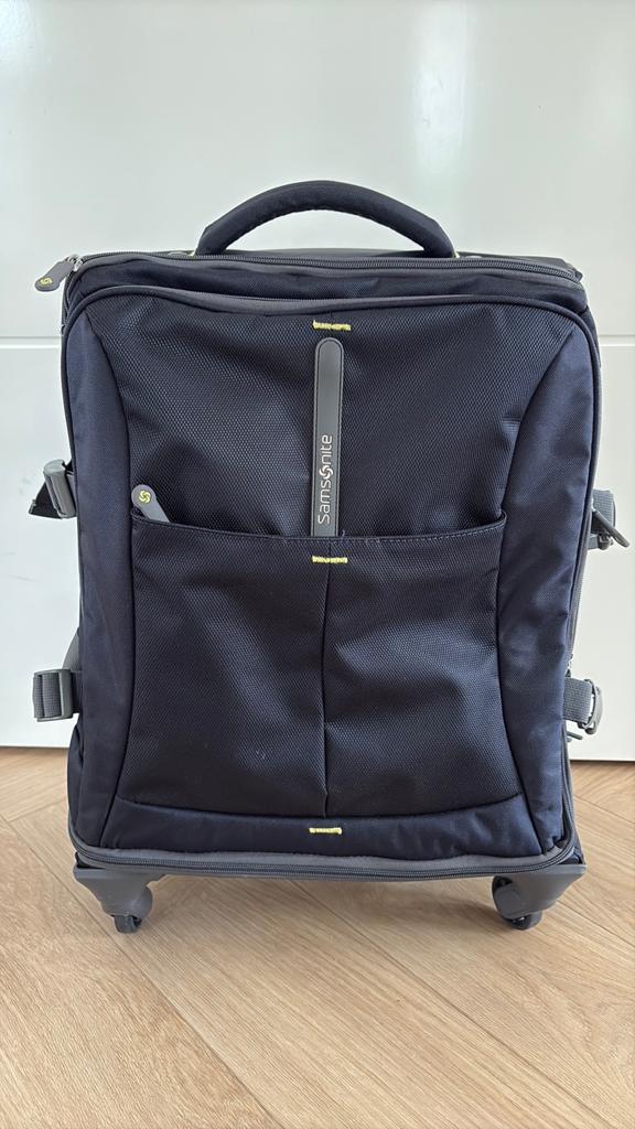 Samsonite trolley, Ophalen, Zwart, Zo goed als nieuw, 35 tot 55 cm