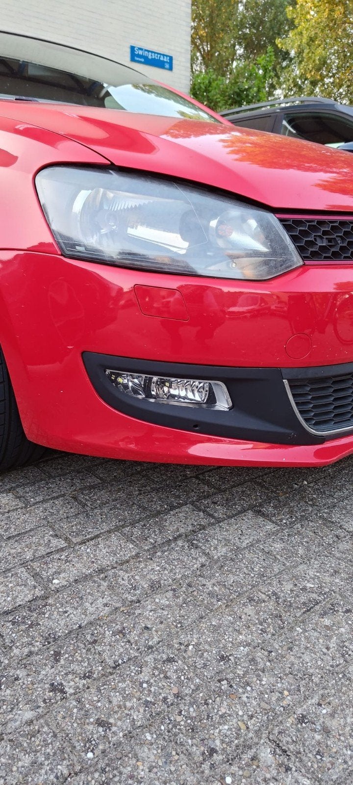 Gezocht.Mistlampen kappen voor VW Polo 6R., Gebruikt, Ophalen of Verzenden, Bumper, Volkswagen