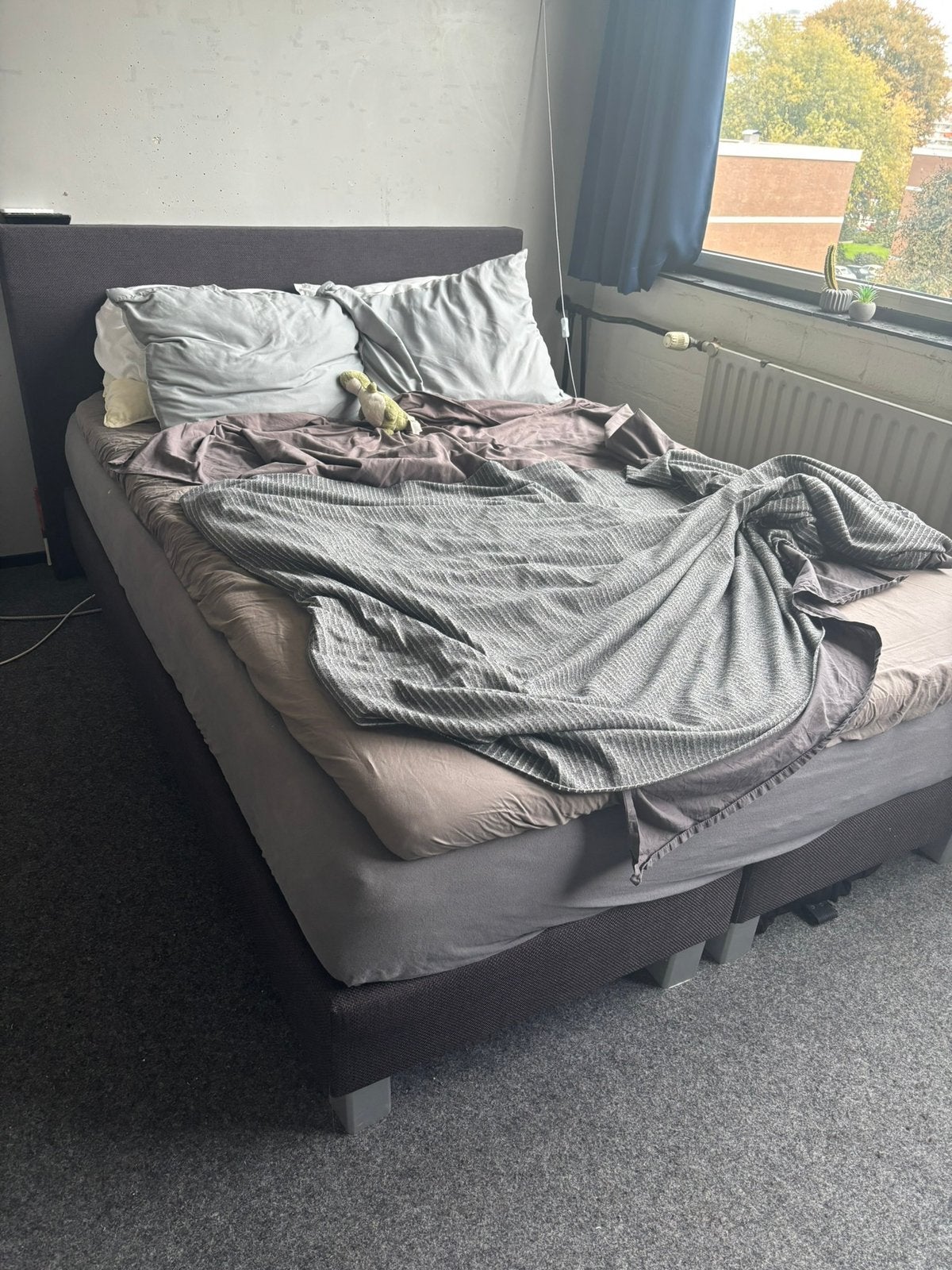 Boxspring bed 2 persoons, Huis en Inrichting, Ophalen, Zo goed als nieuw, Tweepersoons, 90 cm