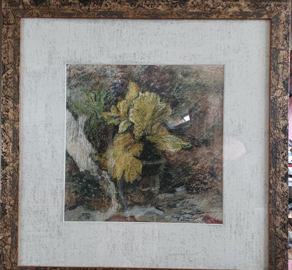 Schilderij in pastelkrijt, ingelijst, nieuw., Ophalen, Gesigneerd