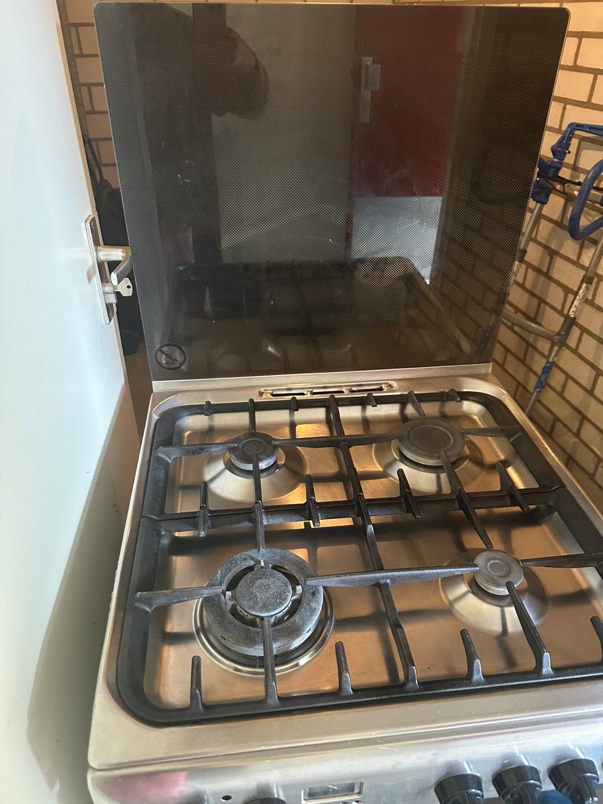 Indesit oven, Zo goed als nieuw, Gas, Vrijstaand, 85 tot 90 cm
