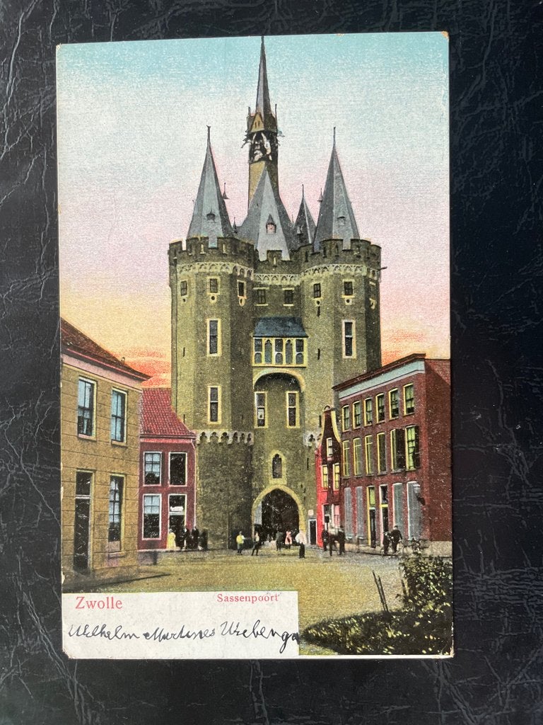 ansichtkaart / kaart van Zwolle, Sassenpoort, gekleurd., Verzenden, Voor 1920, Overijssel