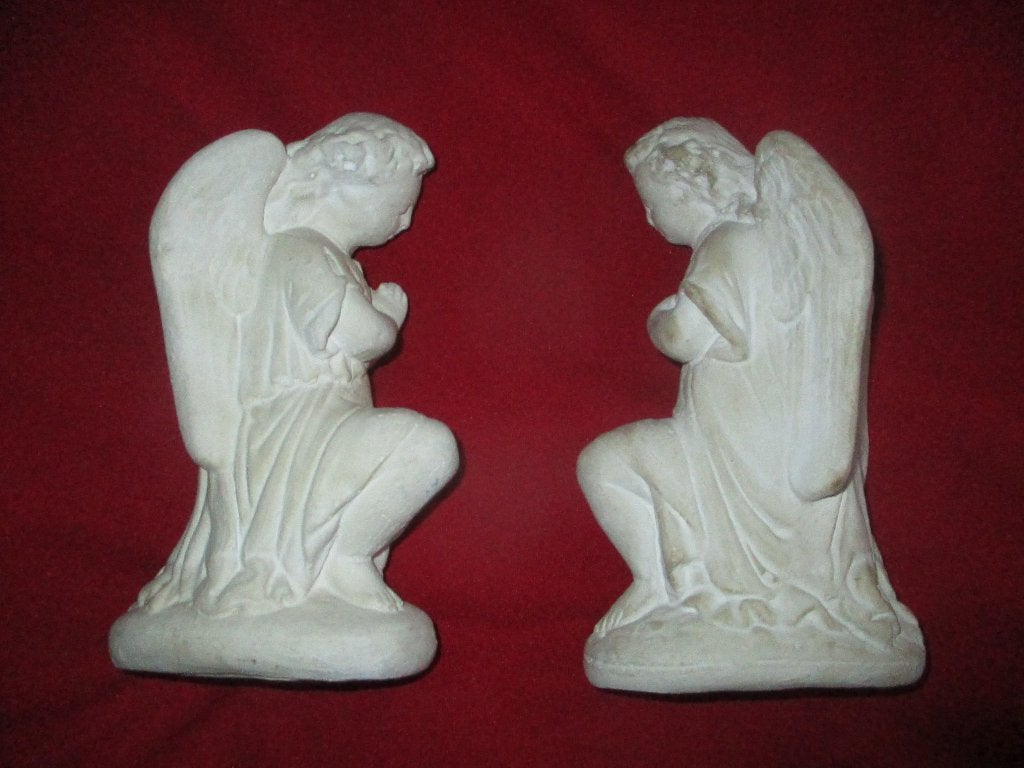 Twee Antieke Engeltjes hoog 18 cm ., Ophalen of Verzenden