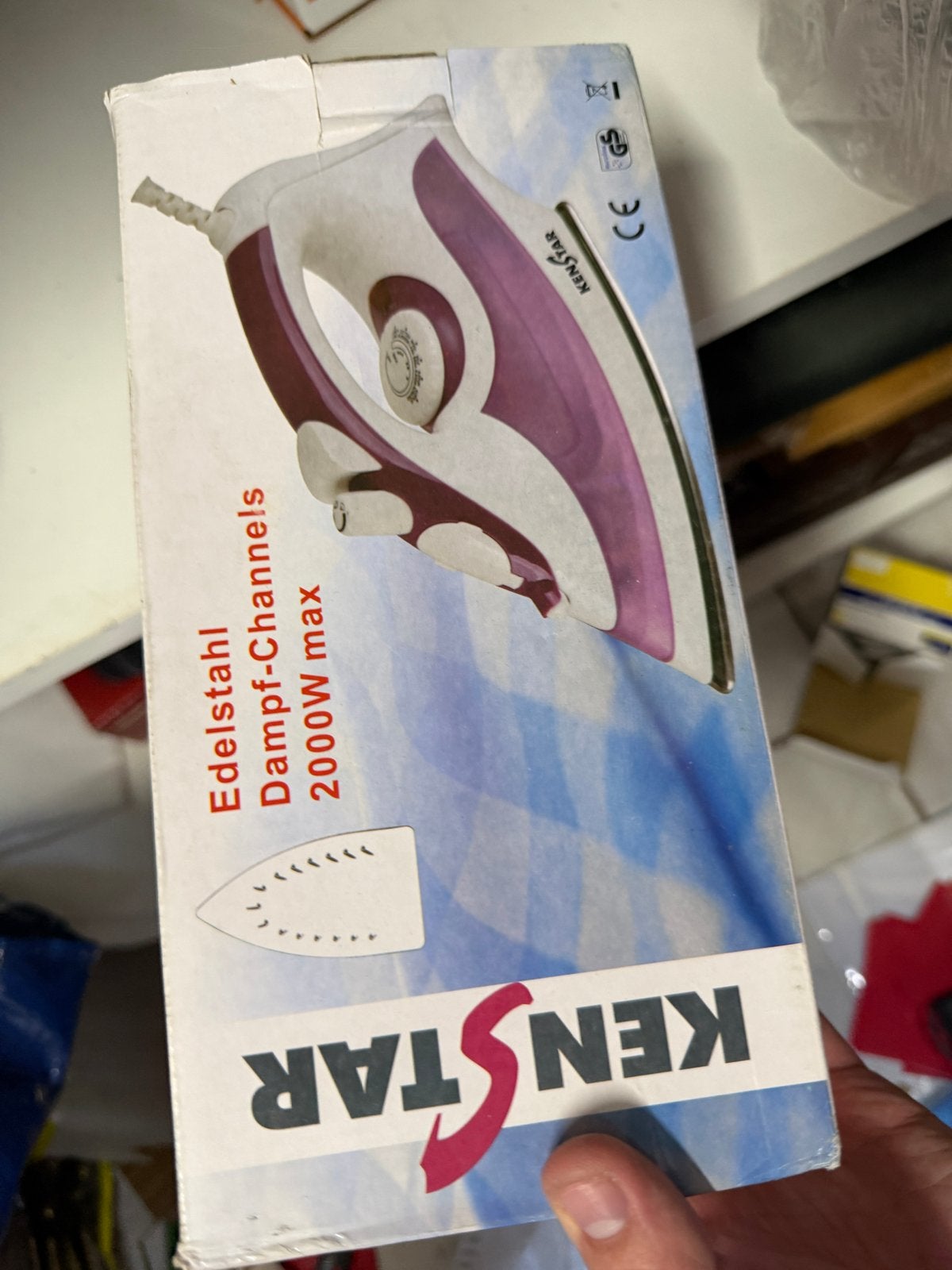 Kenstar Strijkijzer - Edelstaal, 2000W Max, Strijkijzer met snoer, Nl, Nieuw, Ophalen of Verzenden