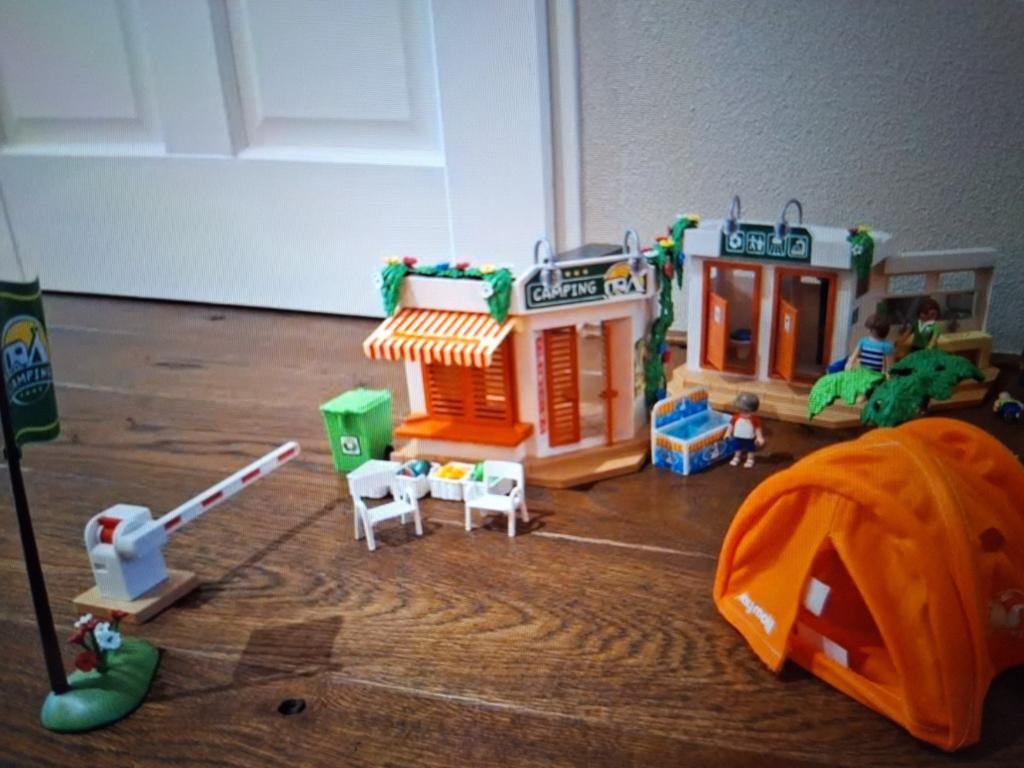 Playmobil camping set met tent en slagboom, Ophalen of Verzenden