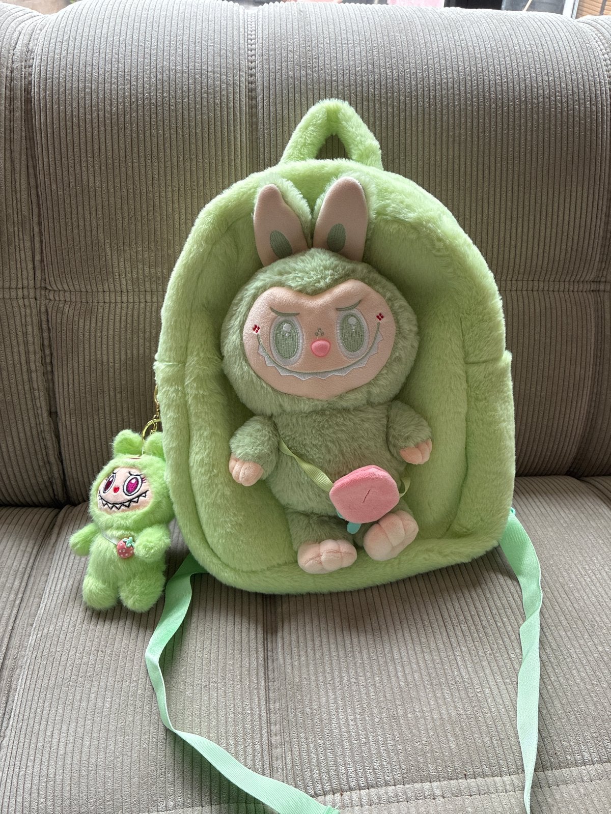 Leuke Labubu pluche tas met sleutelhanger, Minder dan 30 cm, Ophalen, Overige merken, Minder dan 25 cm