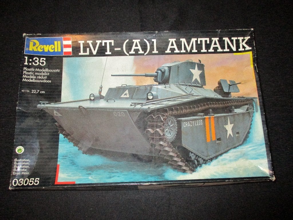 D-548,REVELL 1-35,NO,03055,LVT-(A)1 AMTANK, Overige merken, 1:32 tot 1:50, Overige typen, Nieuw