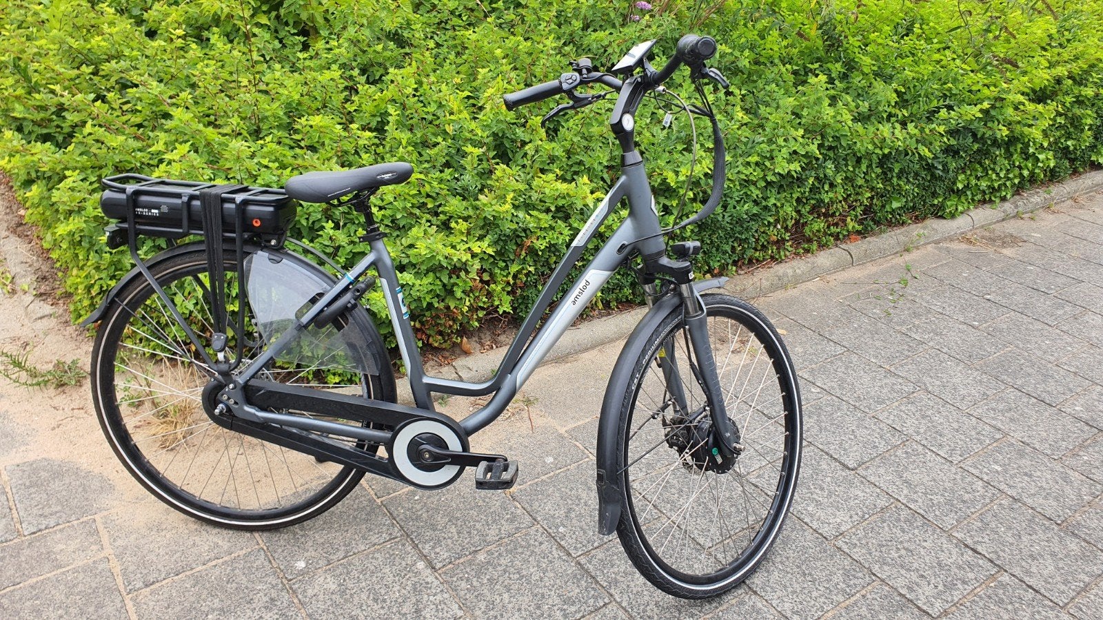 Amslod elektrische fiets - 7 versnellingen, goede accu, Zo goed als nieuw, 51 tot 55 cm, 50 km per accu of meer, Ophalen