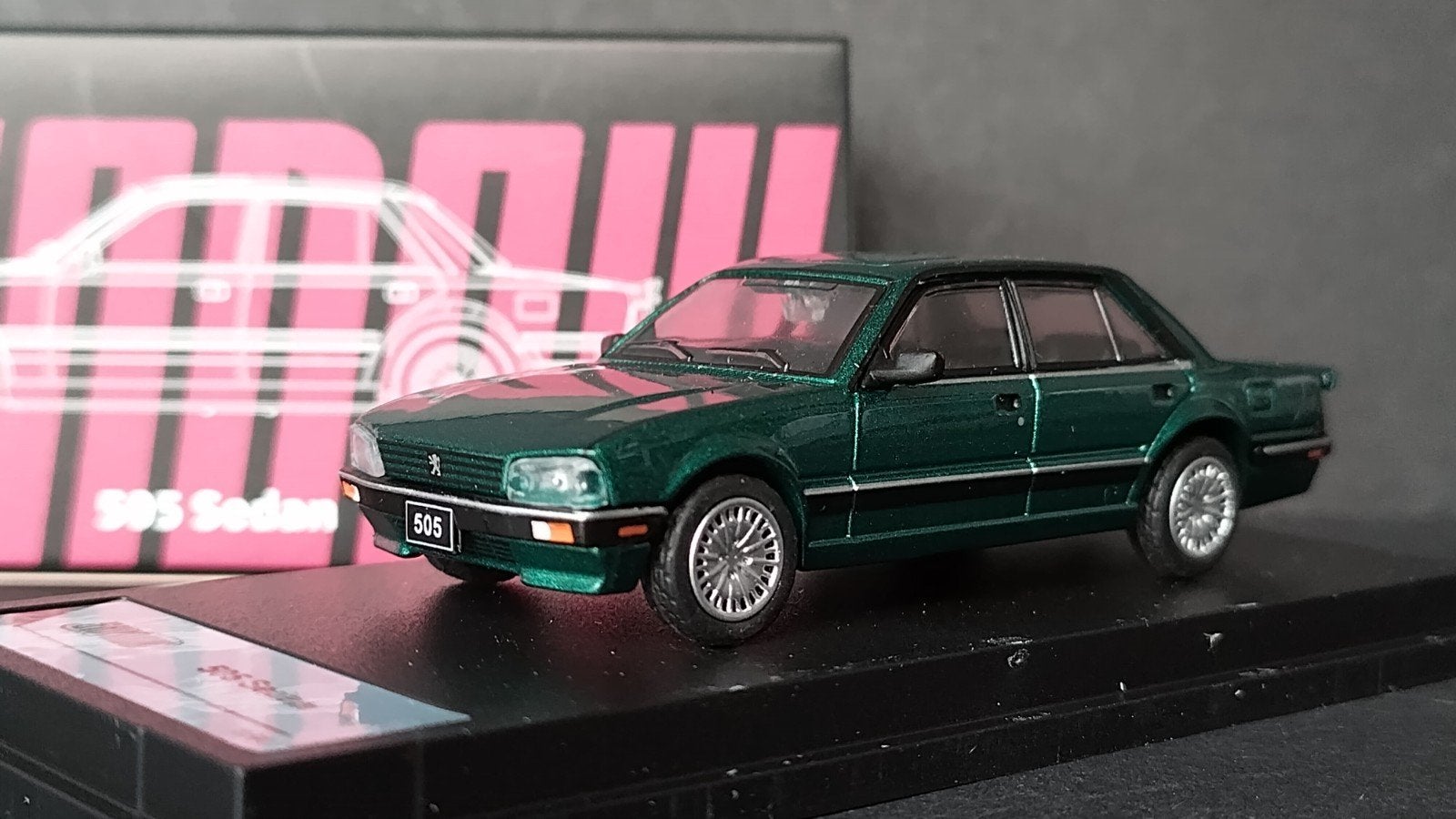 Peugeot 505 Turbo vert 1:64 3inch Shadow Pol, Hobby en Vrije tijd, Auto, Verzenden, ., Nieuw
