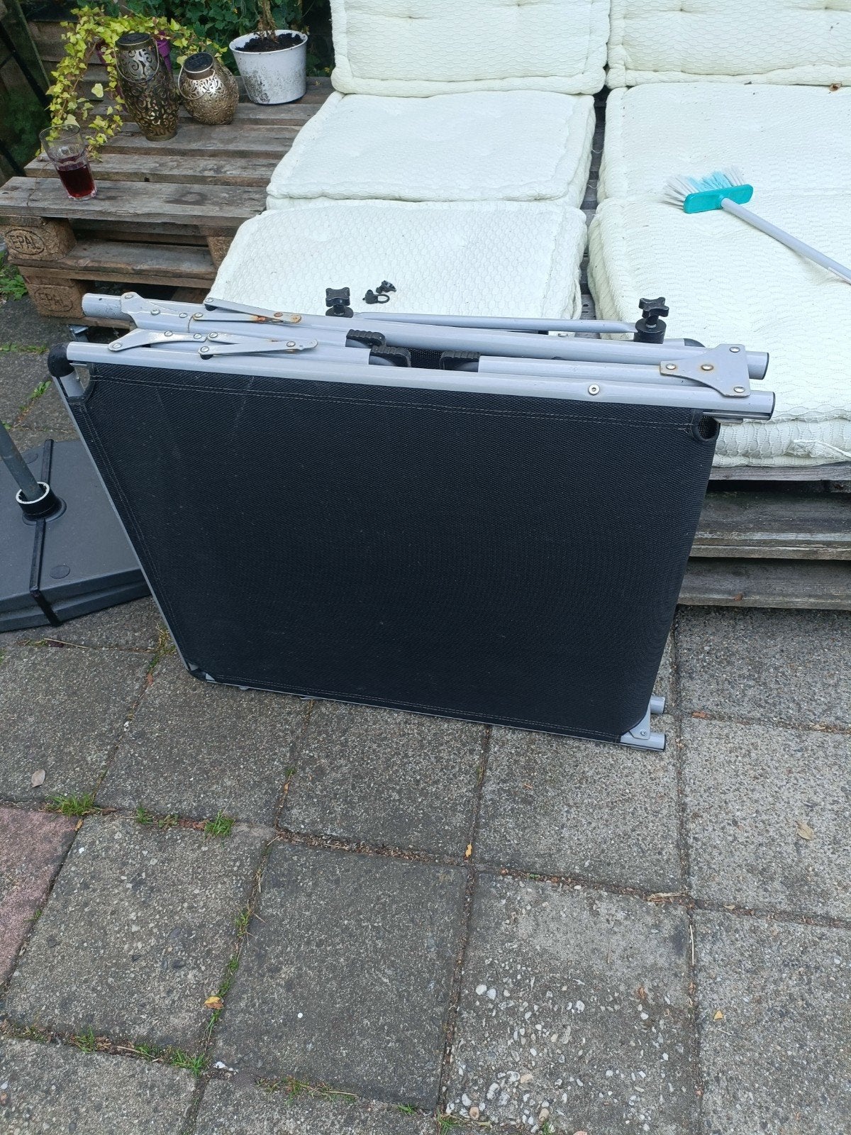 Lidl Ligbed met zonnescherm - 3 jaar oud, goed onderhouden, Tuin en Terras, Ophalen