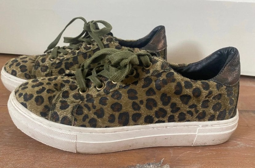 Groene panter sneakers Maat 39, Ophalen of Verzenden, Zo goed als nieuw, Groen, Sneakers of Gympen
