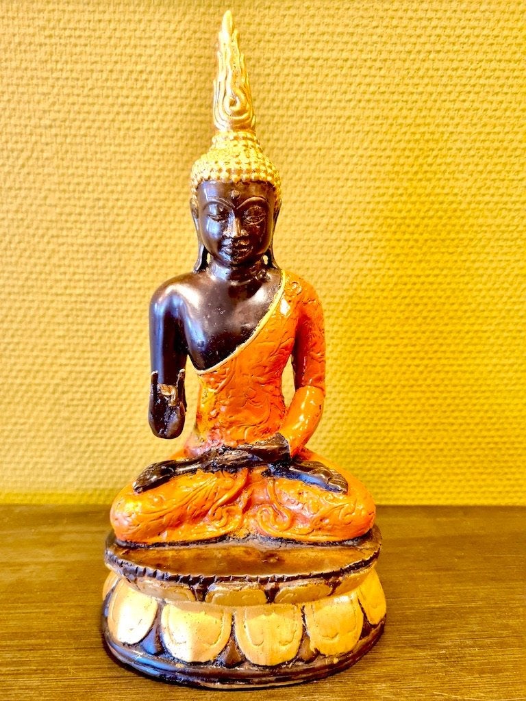 RATTANAKOSIN BOEDDHA BEELD BRONS 28 CM, 28 cm, Nieuw, Ophalen of Verzenden, Meerkleurig