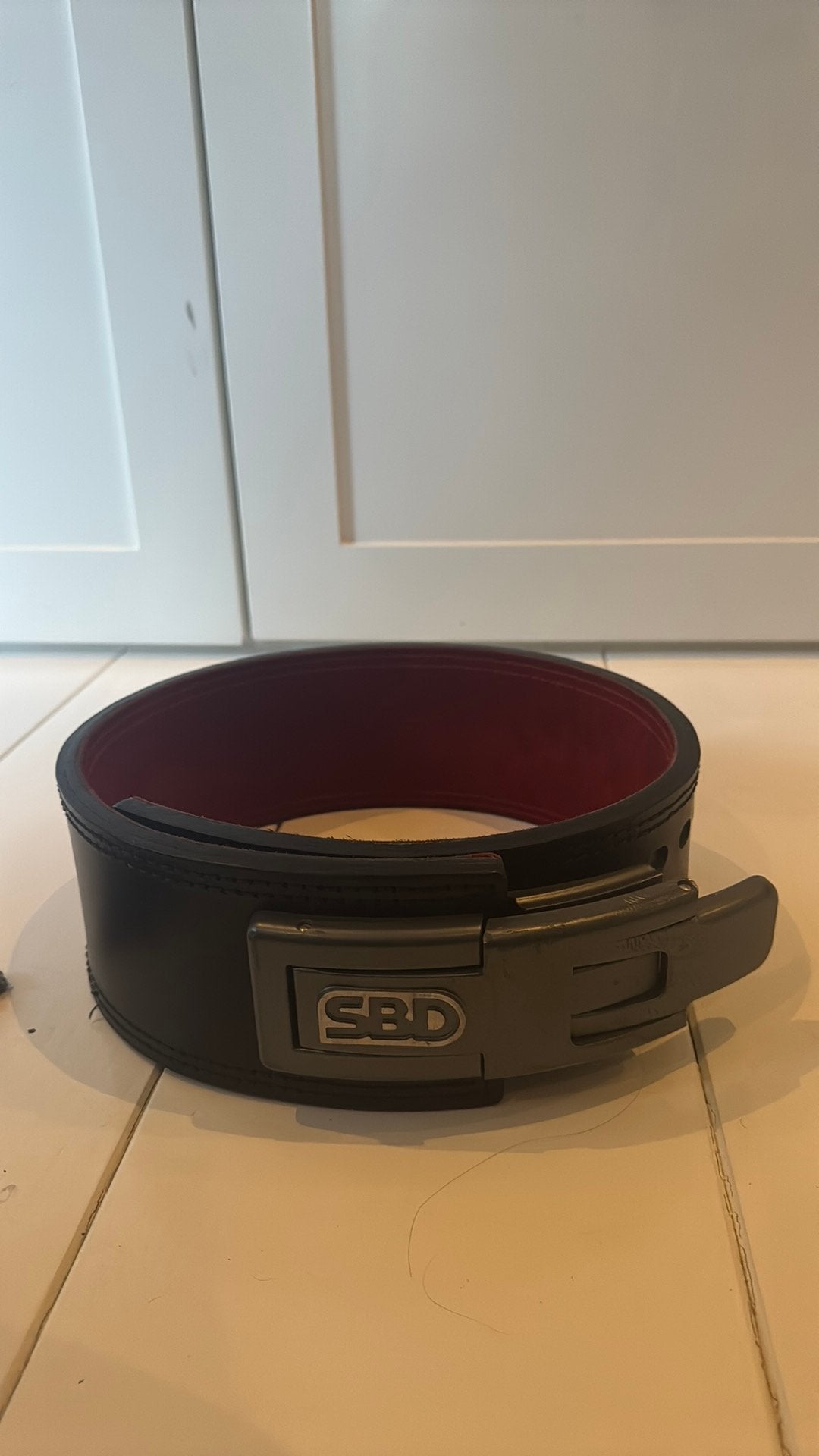 SBD Powerlifting Belt 10mm Maat M, Sport en Fitness, Fitnessmaterialen, Ophalen of Verzenden, Zo goed als nieuw, Rug, Halterriem