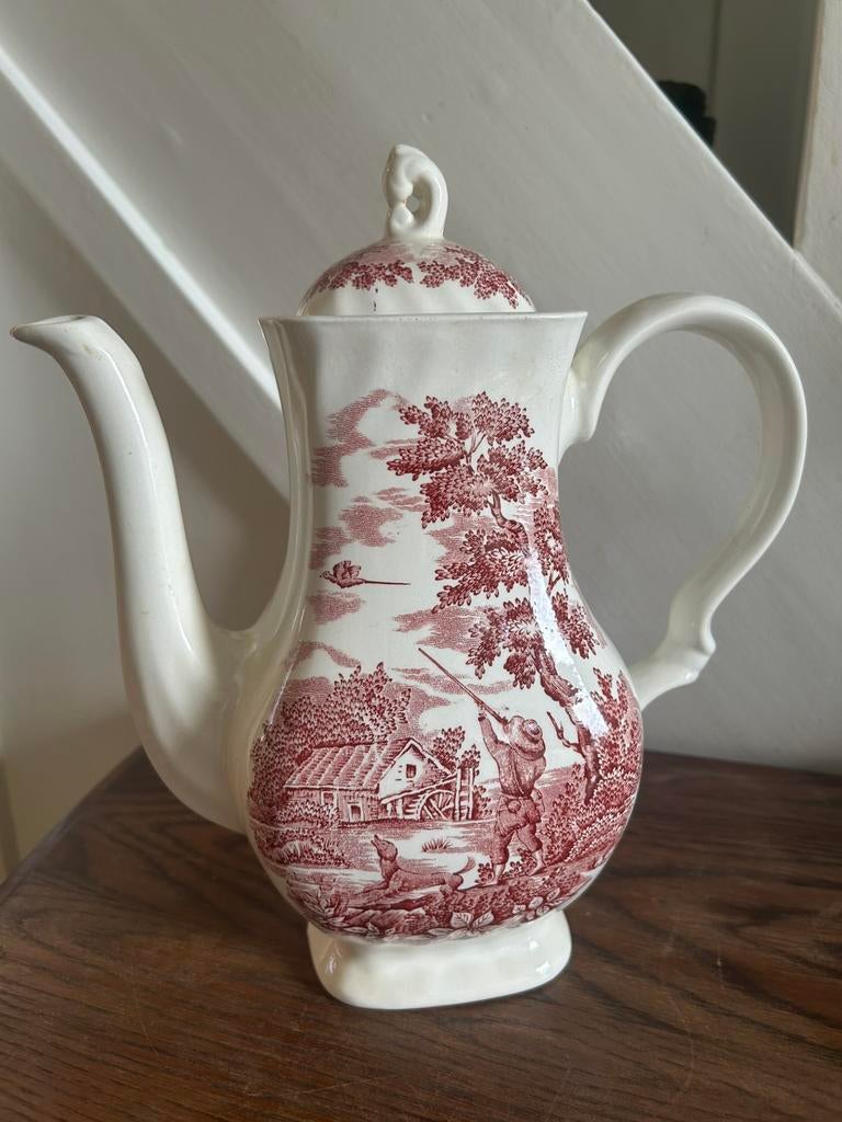 Vintage koffiepot the hunter by myott, Antiek en Kunst, Antiek | Servies los, Ophalen of Verzenden