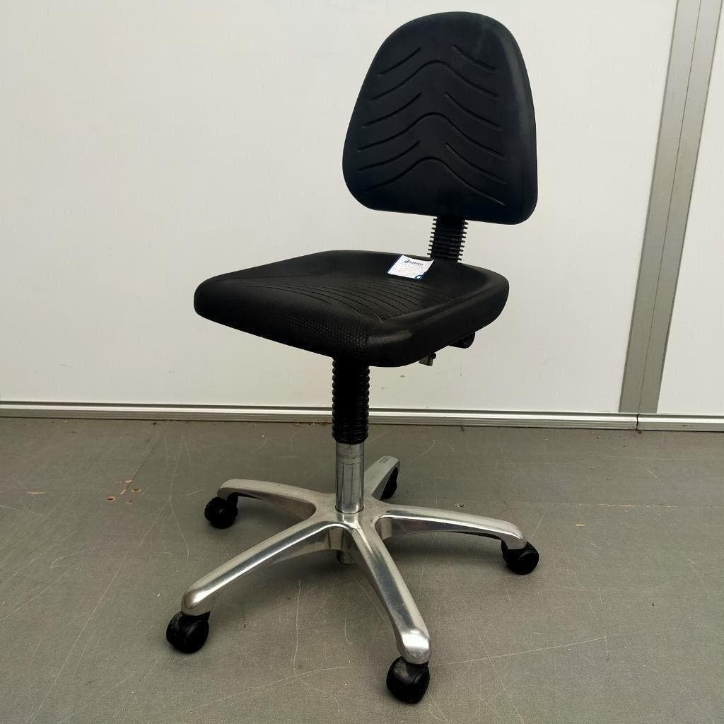 Score werkstoel PU kunststof zwarte zitting ihv 39-53 cm, Kunststof, Gebruikt, Zwart, Ophalen of Verzenden