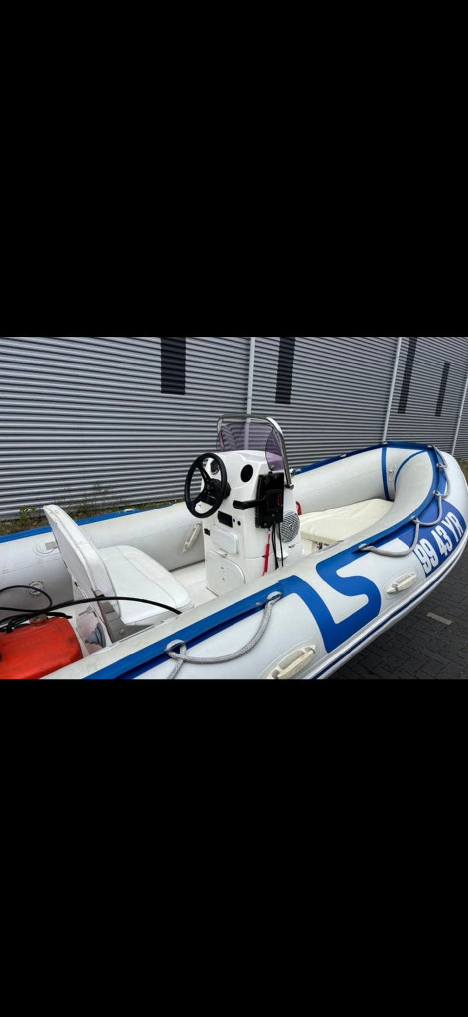 Rib 25 pk 4.20m met trailer, Ophalen of Verzenden, Gebruikt, Inclusief motor, Buitenboordmotor
