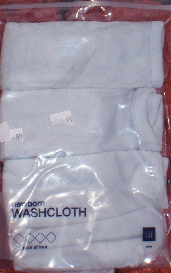 GAP wascloth 4-pack blauw *NIEUW* (4869) a, Ophalen of Verzenden, Nieuw, Overige typen