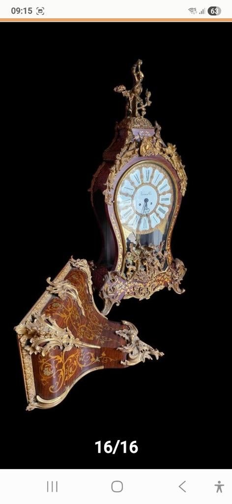 Zeer grote boulle consolle klok 130 cm, Antiek en Kunst, Ophalen