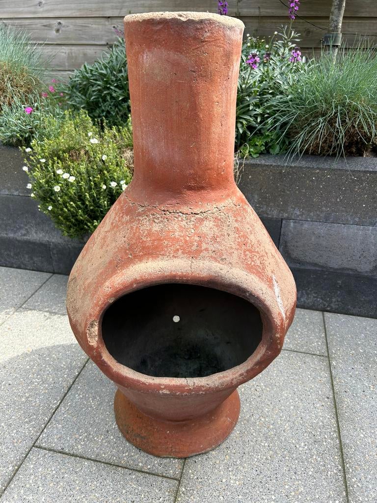Terracotta Tuinhaard / Tuinkachel, Ophalen, Gebruikt