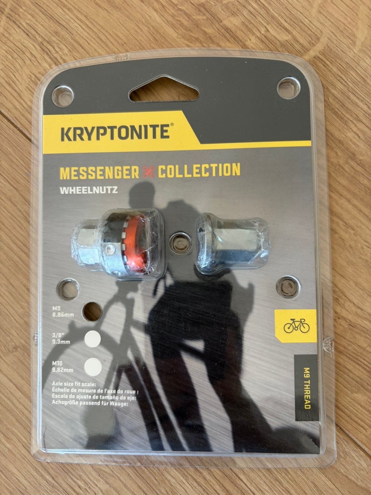 Kryptonite Wheelnutz gravity lock M9 (8.86mm), Ophalen of Verzenden, Zo goed als nieuw, Kettingslot
