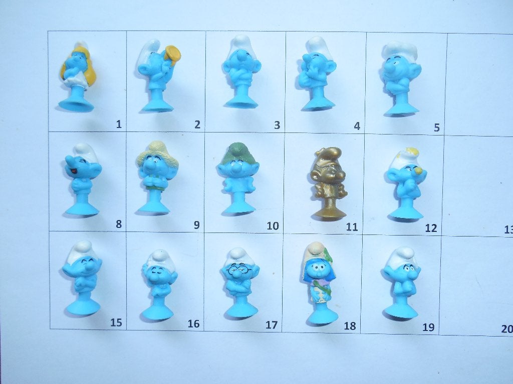 Smurfjes Smurf smurfen 0,30 euro per stuk, Verzamelen, Poppetjes en Figuurtjes, Ophalen of Verzenden, Zo goed als nieuw