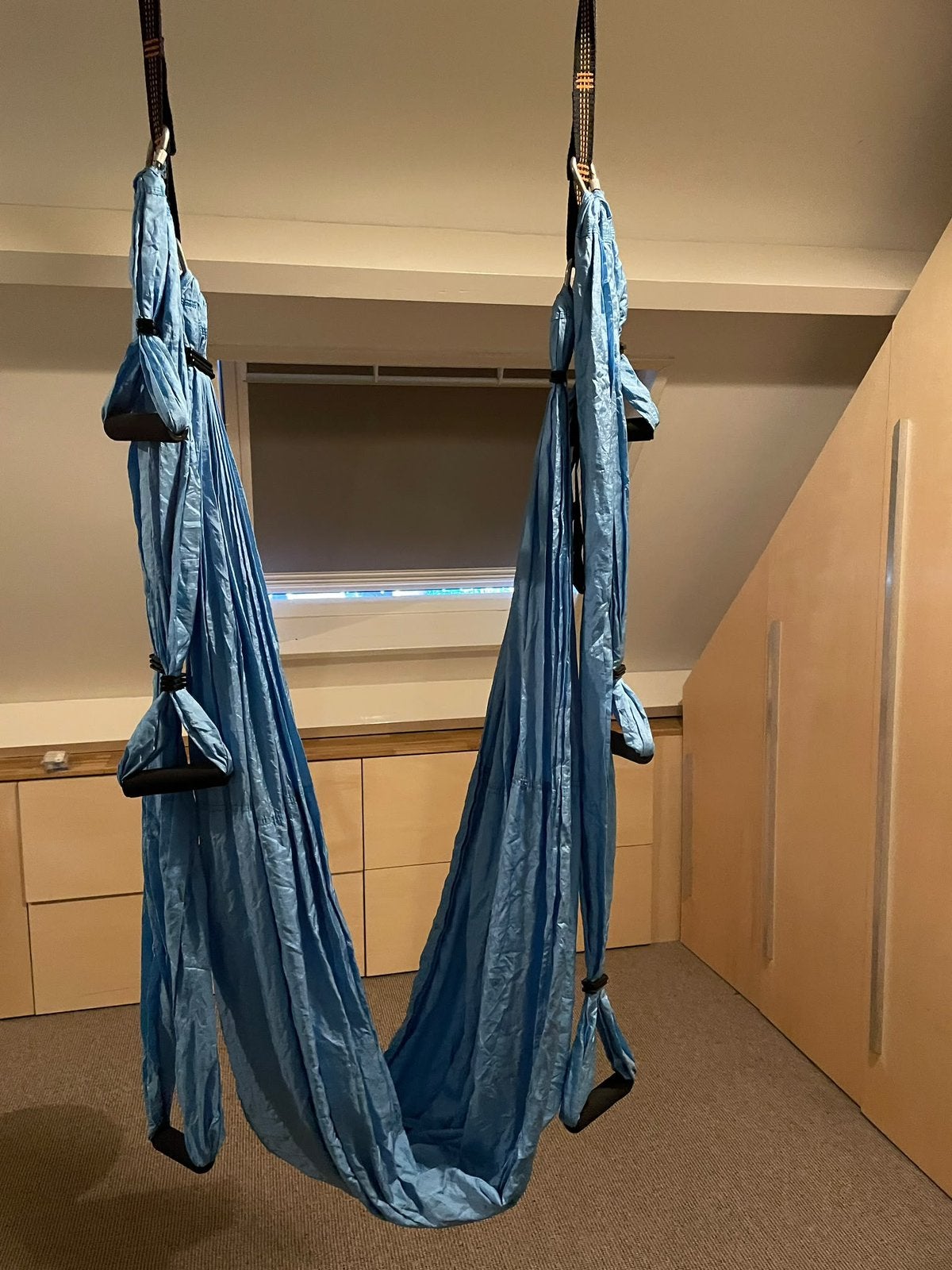Aerial Yoga doek / swing / hammock 4 stuks, Ophalen of Verzenden, Gebruikt, Yogamat