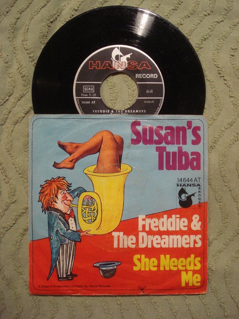 Freddie & The Dreamers 7" Vinyl Single: ‘Susan’s tuba’ (D), Ophalen of Verzenden, Gebruikt, 7 inch, Pop