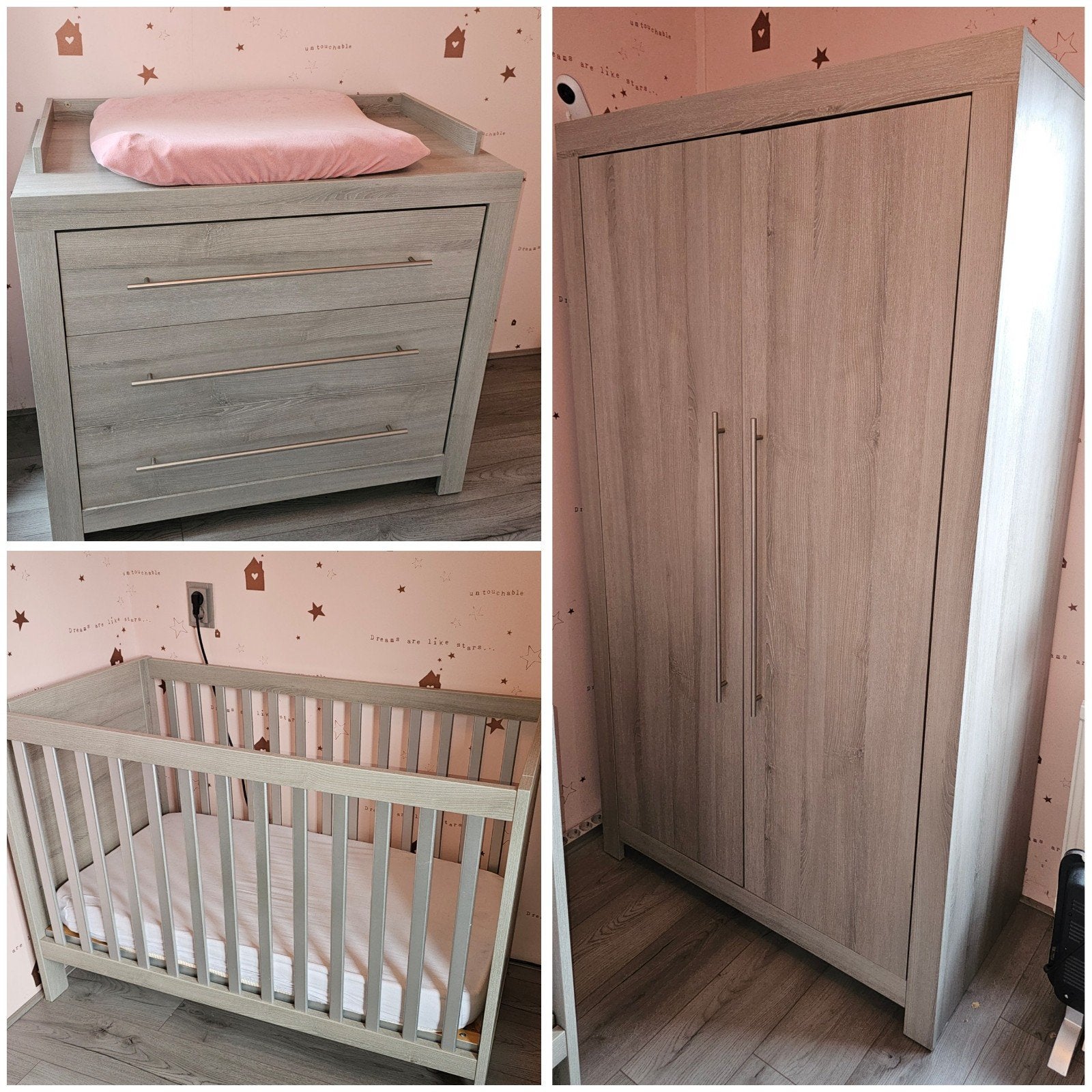 Babykamer / kinderkamer: kast commode ledikant Aerosleep, Ophalen, Zo goed als nieuw