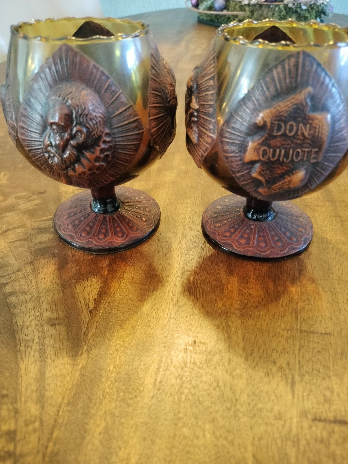 Vintage Don Quijote Cognac Glazen - Set van 2, Ophalen of Verzenden