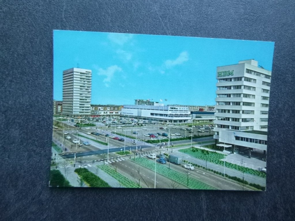 Rijswijk zh, winkelcentrum de Bongaerd/luchtfoto, kruispunt, Verzenden, 1980 tot heden, Ongelopen, Zuid-Holland