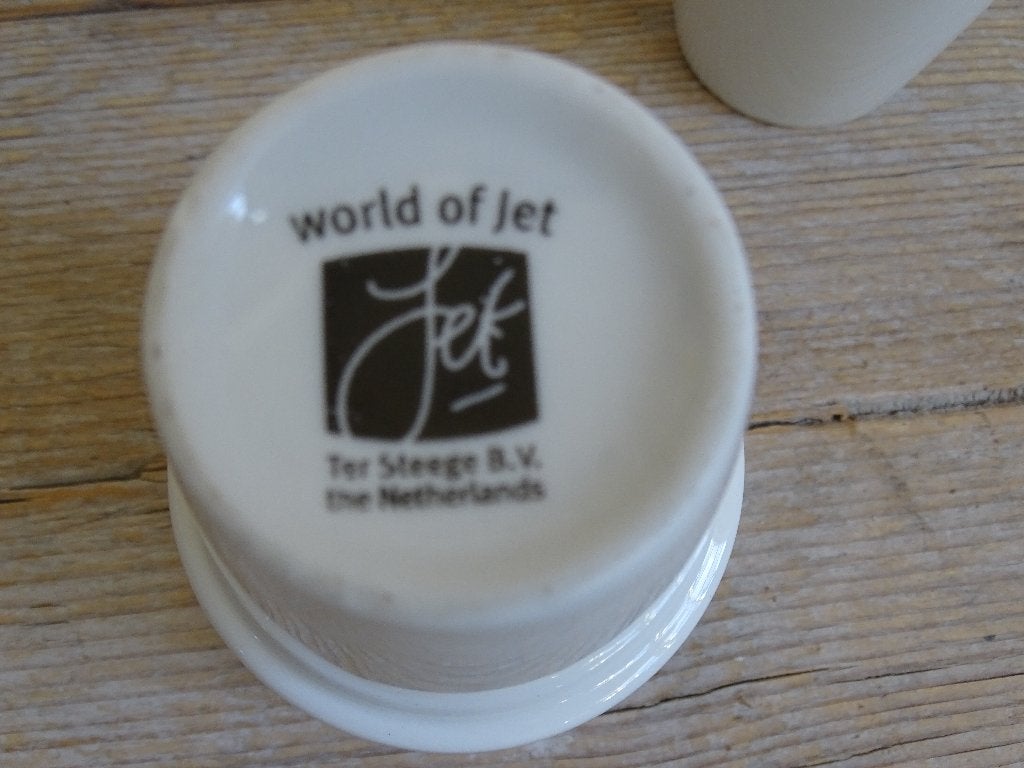 2x Melkbeker, Jet (by ter Steege), KOEIEN, zo goed als nieuw, Huis en Inrichting, Keuken | Servies, Ophalen of Verzenden, Zo goed als nieuw