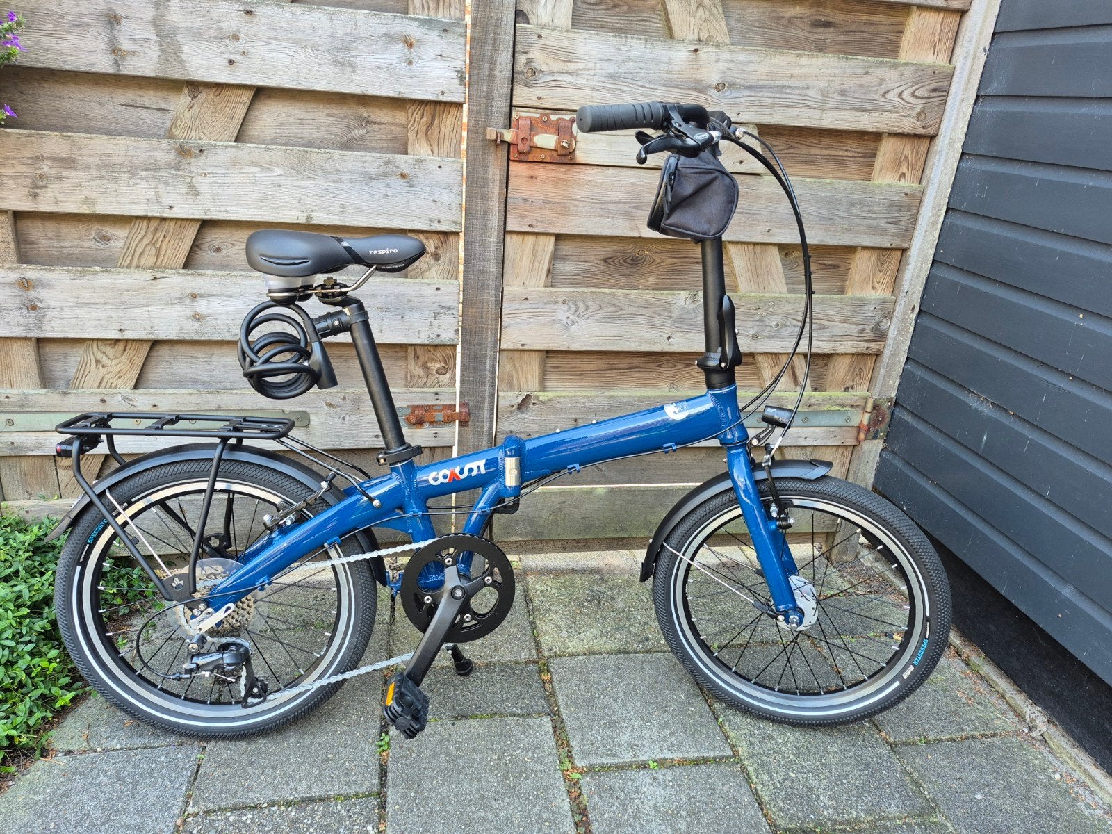 vouwfiets coast  8 versnellingen nieuwstaat !, 20 inch of meer, Velgrem, Versnellingen, Zo goed als nieuw