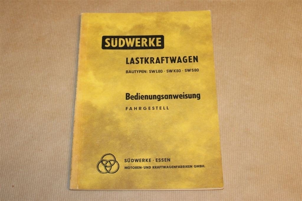 Südwerke Lastkraftwagen - Handleiding - Ca 1950 !!, Boeken, Ophalen of Verzenden, Zo goed als nieuw, Tractor en Landbouw