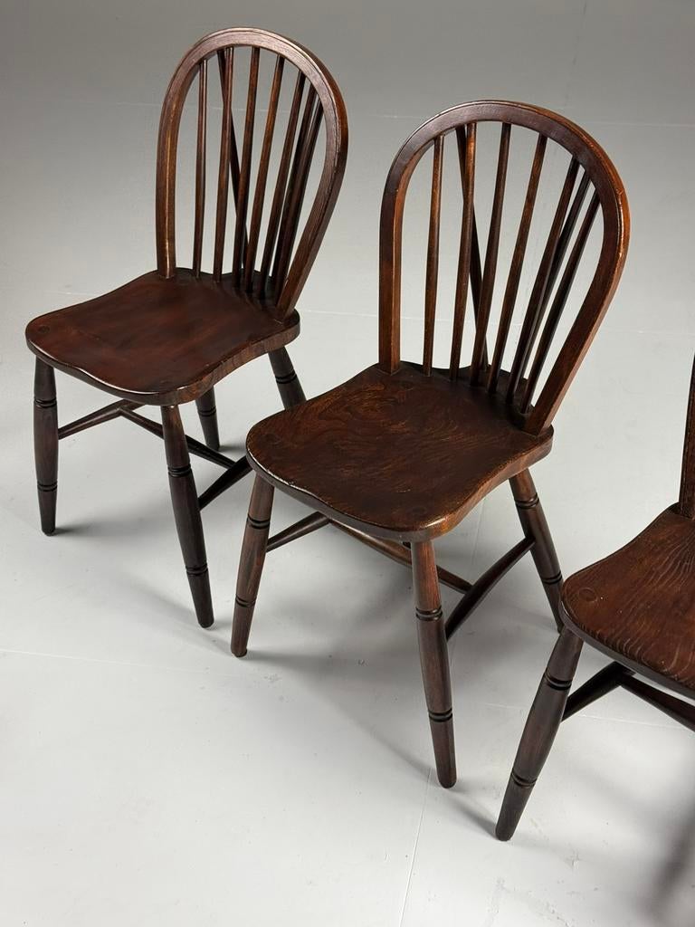 Set van 4 Windsor eetkamerstoelen, Ophalen, Zo goed als nieuw, Bruin, Vier