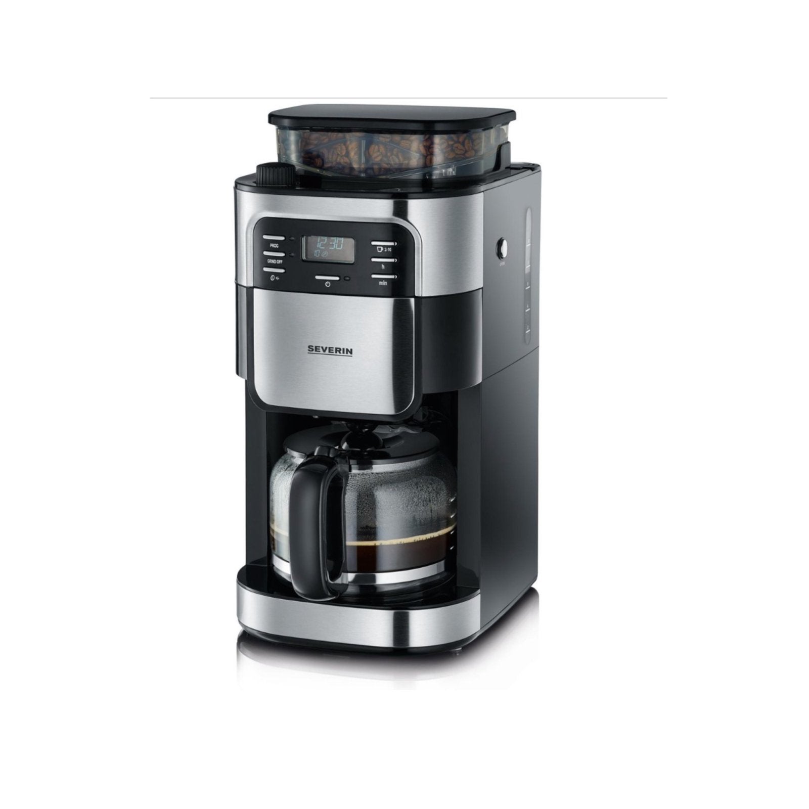 Severin KA 4810 Koffiezetapparaat — Zwart — €60, Koffiemachine, Gemalen koffie, Ophalen of Verzenden, Zo goed als nieuw