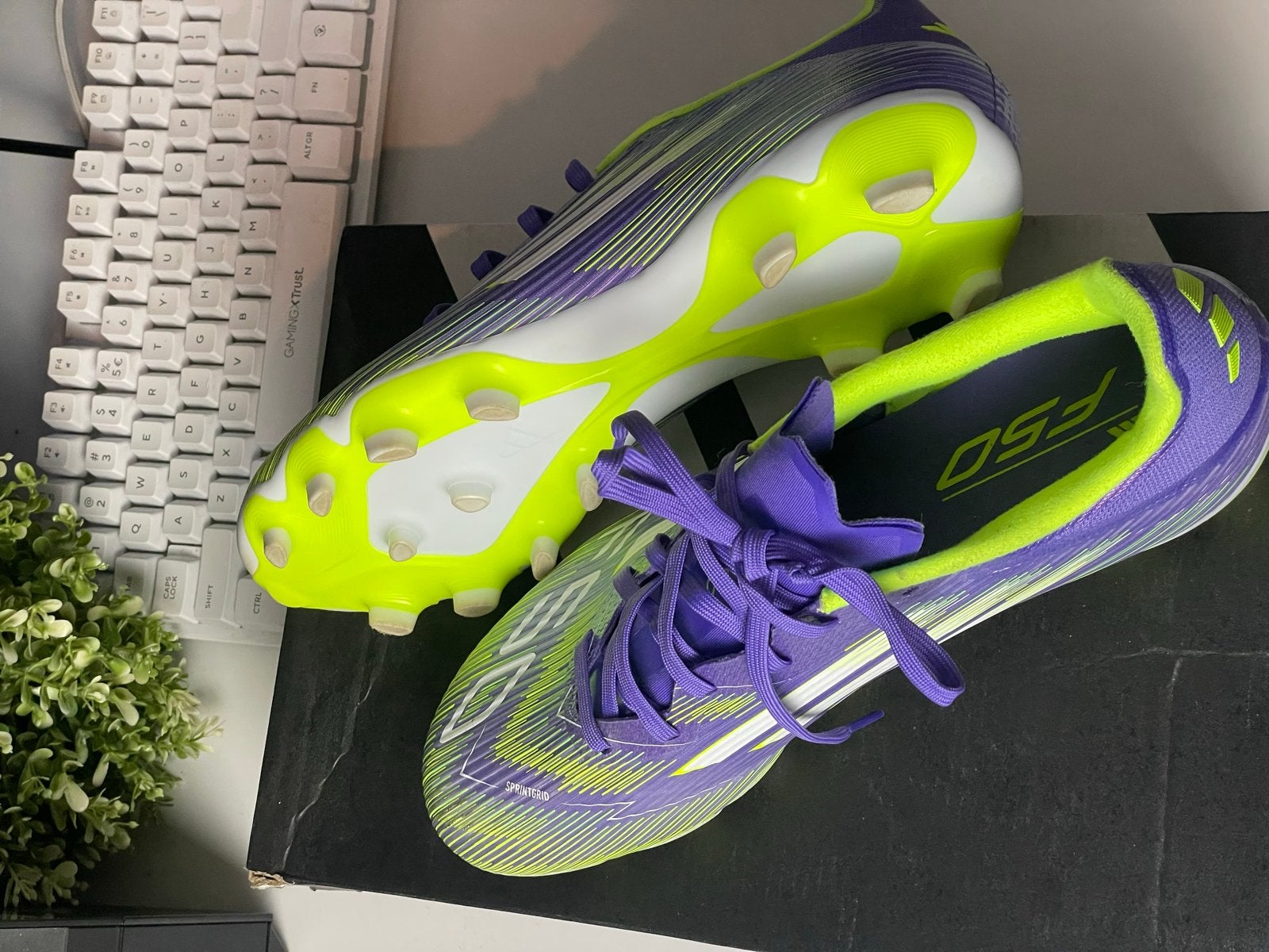 Adidas F50 Voetbalschoenen - Paars/Neon Geel, Ophalen of Verzenden, Nieuw, Schoenen
