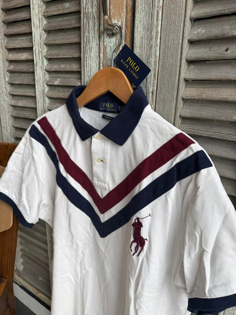 Schitterend RALPH LAUREN Big Pony polo shirt size XL, Maat 52/54 (L), Wit, Ralph Lauren, Ophalen of Verzenden