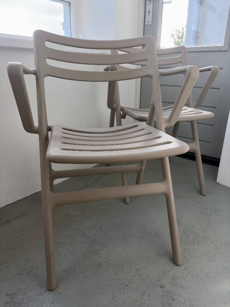 Set van 2 Magis Air Folding Armchairs, Ophalen, Kunststof, Twee, Zo goed als nieuw