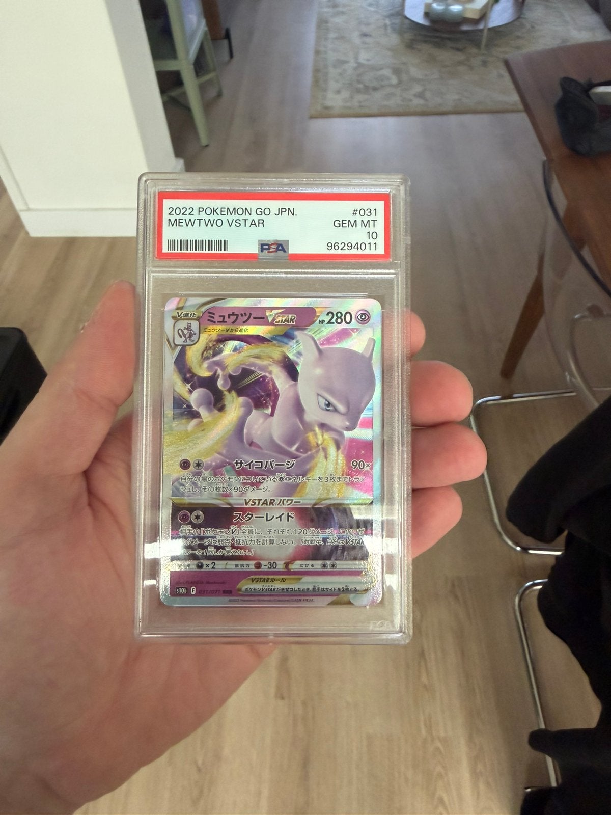 Pokemon Mewtwo vstar psa 10, Ophalen of Verzenden, Zo goed als nieuw