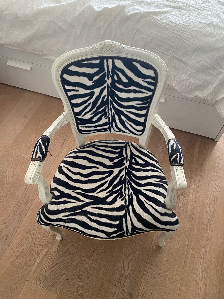 Stoel met zebra print, Ophalen, Gebruikt, Overige kleuren, Eén