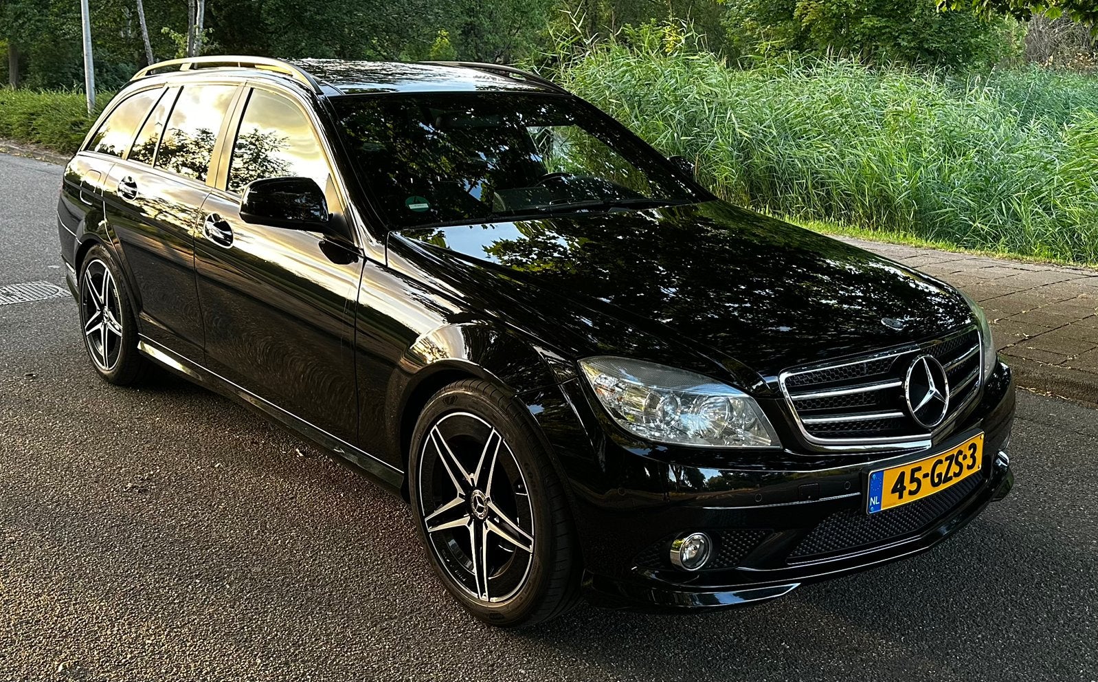 Mercedes-Benz C-Klasse 1.8 C180 Kompr. Estate AUT 2008 Zwart, Auto's, Mercedes-Benz, Automaat, Achterwielaandrijving, 1800 kg