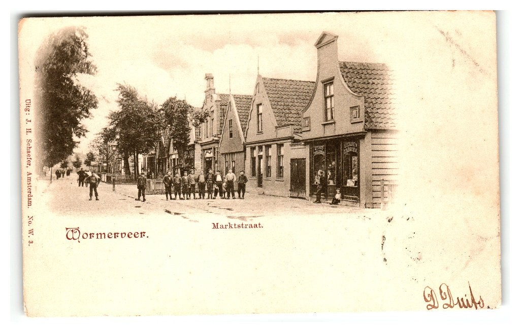 Wormerveer, Marktstraat, Verzenden, Voor 1920, Gelopen, Noord-Holland