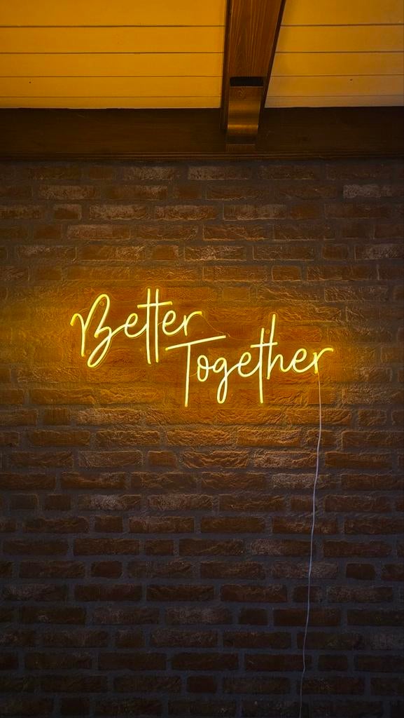 Neon Lamp van The Neon Company - Better Together, Ophalen of Verzenden, Zo goed als nieuw, Glas, Modern