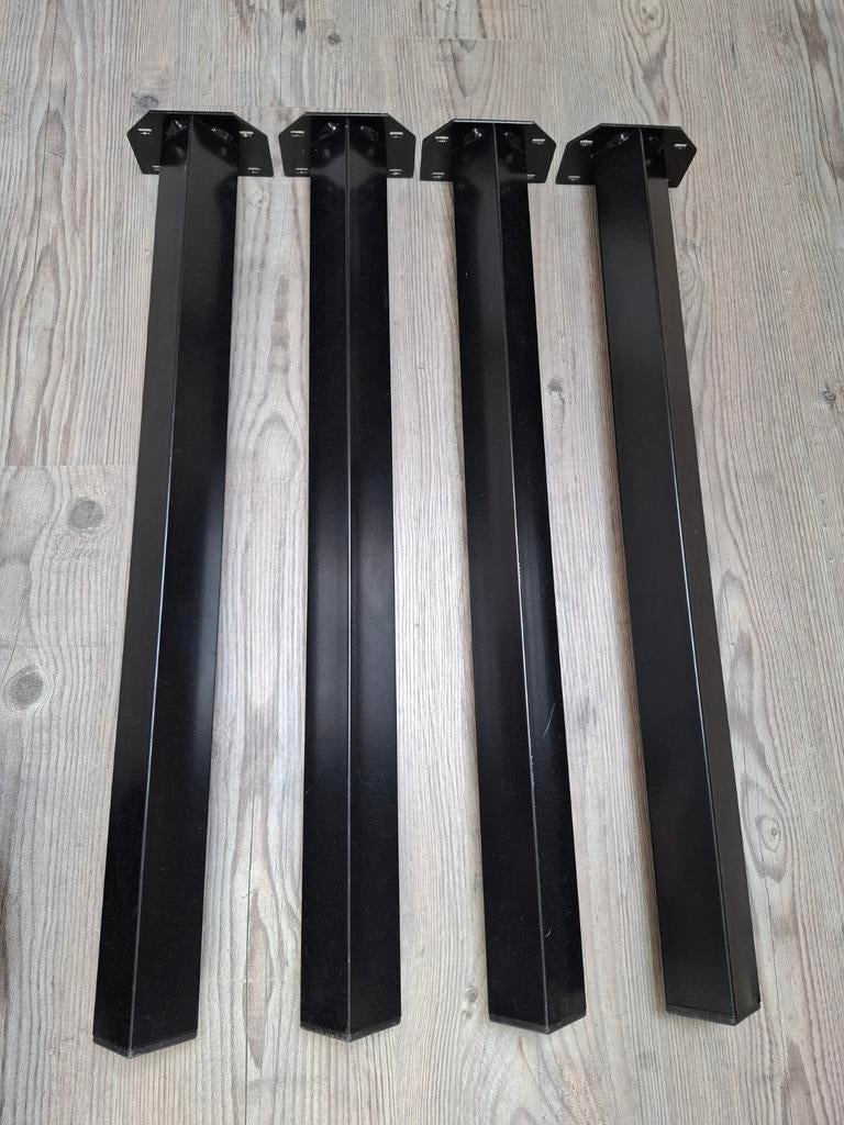 4x Zwarte Tafelpoot 75x5 cm - Zo goed als nieuw, Ophalen, Tafelpoot, Minder dan 50 cm, 50 tot 100 cm