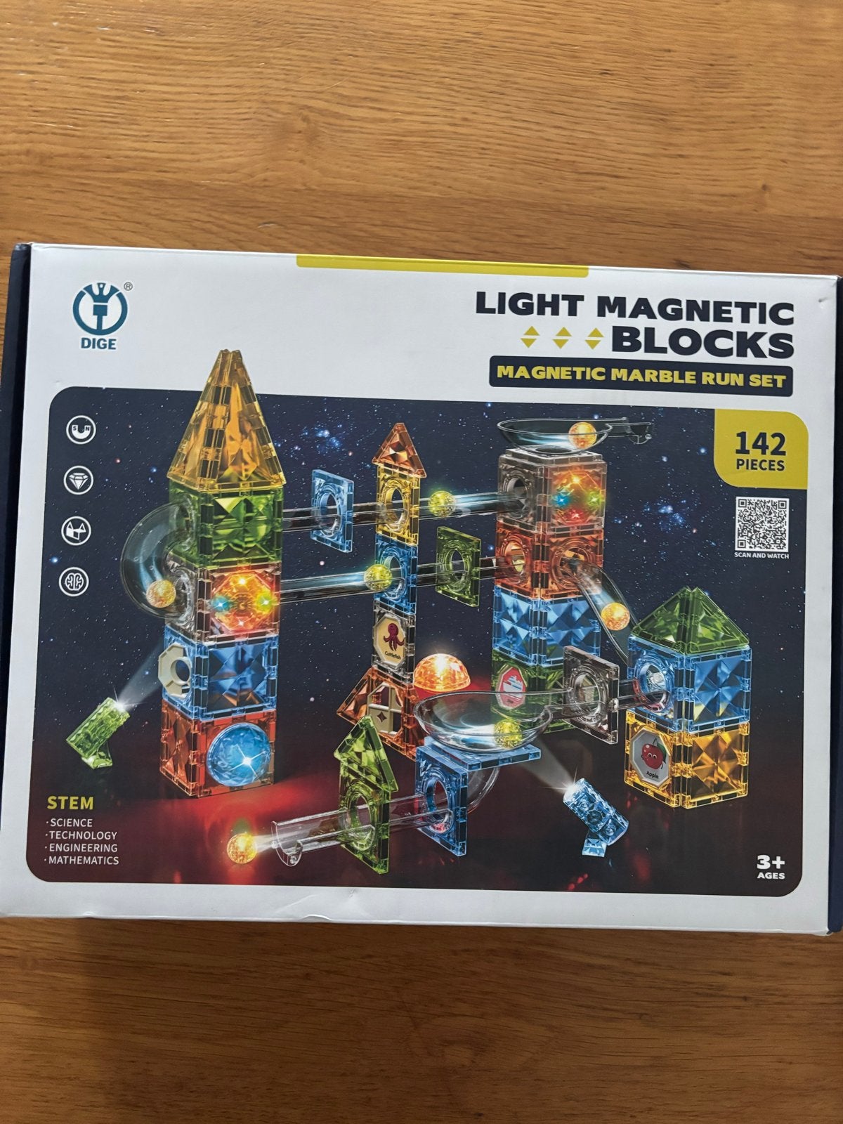 Nieuwe Light Magnetic Blocks knikkerbaan set (142 stuks), Ophalen of Verzenden, Nieuw, Overige merken