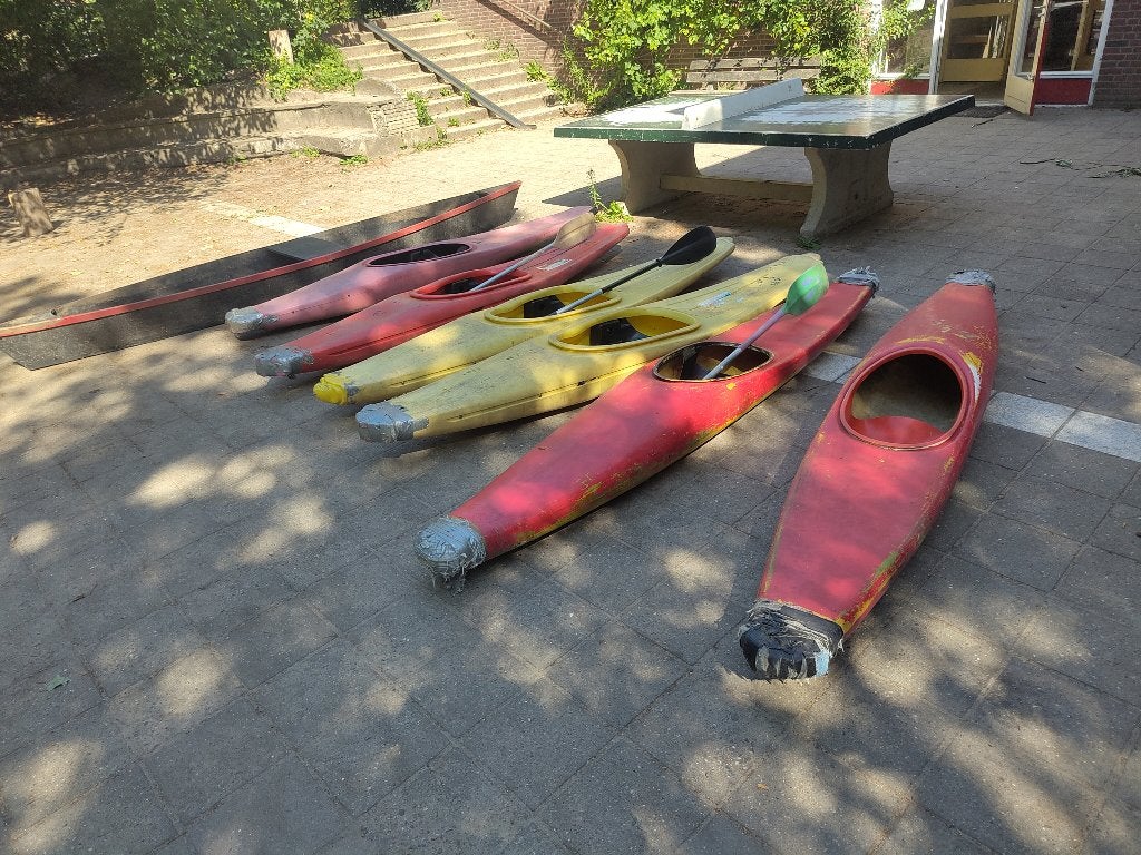 Wildwaterkano, Ophalen, Gebruikt, Eén persoon, Met peddels
