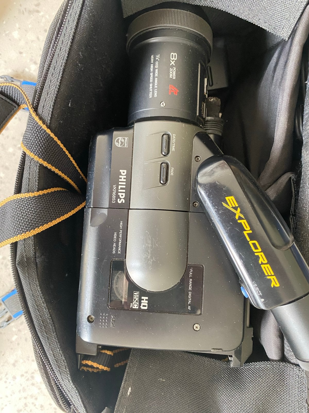 Philips VKR6853 VHS-C Camcorder met Tas en Handleiding, Ophalen of Verzenden, VHS-C of SVHS-C, Camera