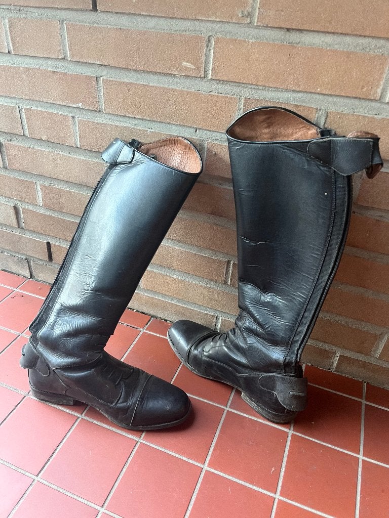 Paarden laarzen leer zwart mt 38, Dressuur, Ophalen of Verzenden, Zo goed als nieuw, Dames