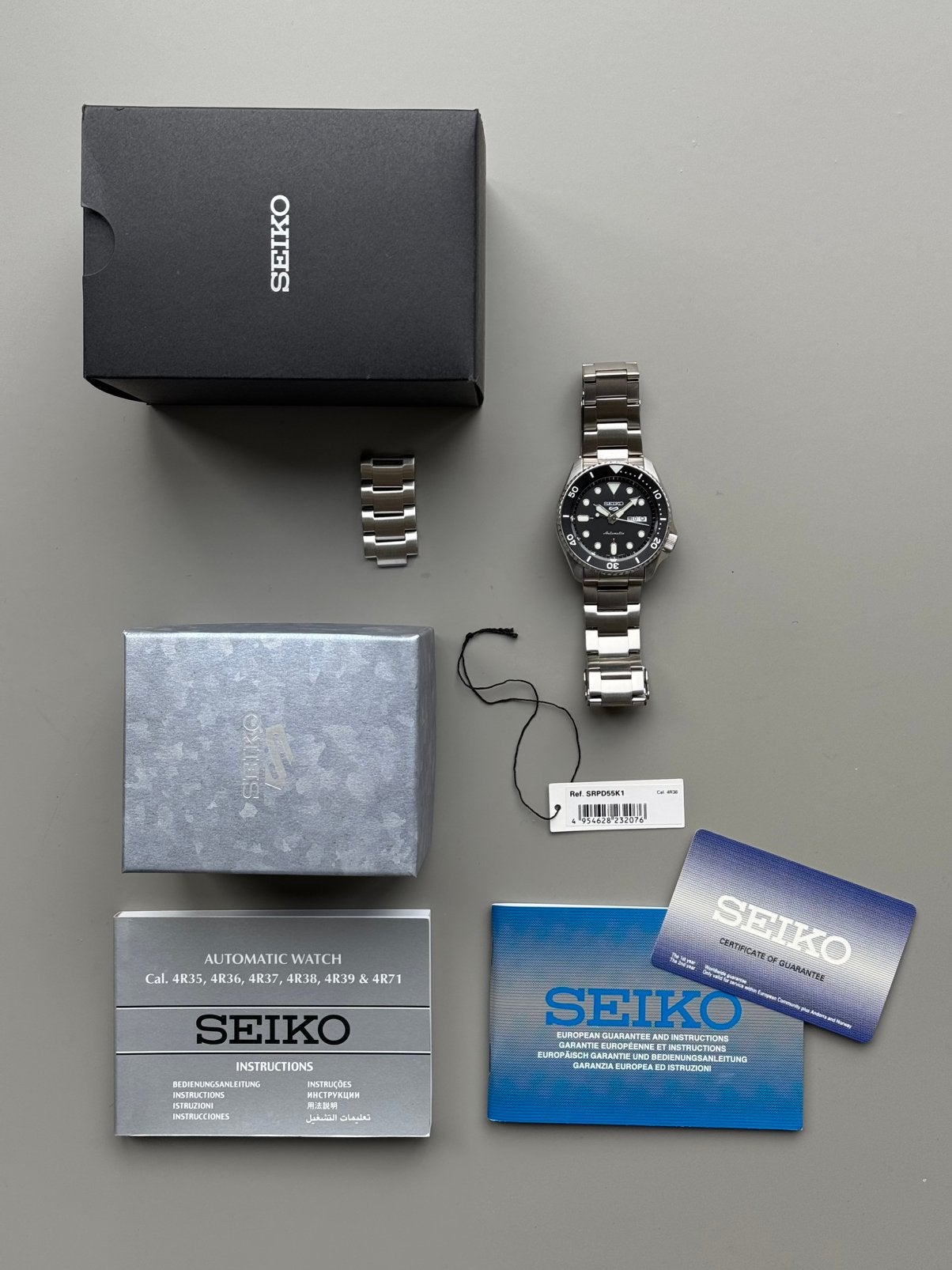 Seiko 5 Sports SRPD55K1 automaat | Complete set, Sieraden, Tassen en Uiterlijk, Ophalen, Staal, Polshorloge, Zo goed als nieuw